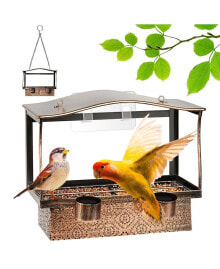 Twinkle Star gazebo Bird Feeder for Outdoor & Garden, Antique Finish