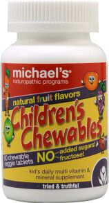 Витаминно-минеральные комплексы michael's Naturopathic Programs Children's Chewables Мультивитамины для детей без сахара и фруктозы 60 жевательных пастилок