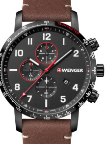 Купить мужские аналоговые часы Wenger: Wenger 01.1543.107 Attitude Chrono Special Edition 44mm 10 ATM