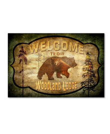 Trademark Global lightbox Journal 'Welcome Lodge Bear' Canvas Art - 19