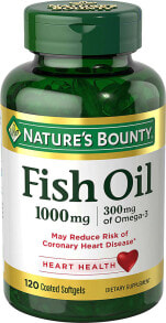 Рыбий жир и Омега 3, 6, 9 Nature's Bounty Fish Oil Odorless Рыбий жир без запаха содержит ЭПК и ДГК 1200 мг 120 гелевых капсул