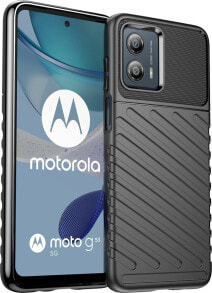 Hurtel Thunder Case etui Motorola Moto G53 silikonowy pancerny pokrowiec czarne