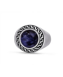 Купить мужские ювелирные кольца и перстни LuvMyJewelry: Кольцо изLuvMyJewelry Dark Blue Sodalite Gemstone.