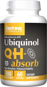 Коэнзим Q10 Jarrow Formulas Ubiquinol QH-absorb Восстановленная форма Co-Q10 100 мг-60 гелевых капсул