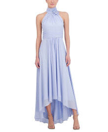 Eliza J petite High-Low Halter Gown