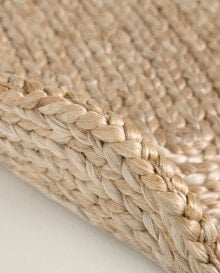 Oval jute doormat