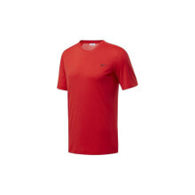 Мужские спортивные футболки Мужская футболка спортивная красная однотонная Reebok Wor Comm Tech Tee