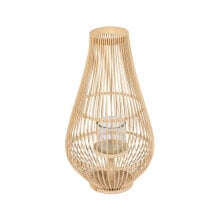 Lantern Natural Bamboo Crystal 30 x 30 x 55 cm