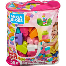 MEGA CONSTRUX First Builders Big Building Pink Bag 60 Pieces