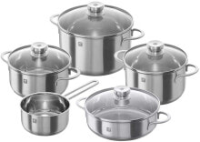 Набор посуды для готовки Zwilling Twin Classic, rechargeable cookware set 5 pz, in 18/10 stainless steel, satin finish