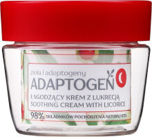 Beruhigende Anti-Aging Nachtcreme für Gesicht, Hals und Dekolleté mit Lakritze und Ashwagandha - Floslek Adaptogen Soothing Night Cream With Licorice