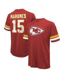 Купить мужские футболки и майки Majestic: Men's Threads Patrick Mahomes Red Distressed Kansas City Chiefs Name and Number Oversize Fit T-shirt