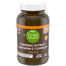 Имбирь и куркума Simple Truth Turmeric Extract Curcumin C3 Complex ---Комплекс куркумина С3 с экстрактом куркумы  - 1160 мг - 60 капсул