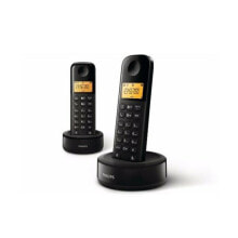 Системные телефоны беспроводный телефон Philips D1602B/01 1,6" 300 mAh GAP (2 pcs) Чёрный