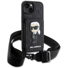 KARL LAGERFELD Klhcp14Scsakhpkk iPhone 14.15.13 6.1 Crossbody Saffiano Monogram Ikonik phone case