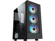 Купить компьютерные корпуса для игровых ПК DIYPC: DIYPC Shadow-H3-ARGB Black Steel / Tempered Glass ATX Mid Tower Computer Case w/