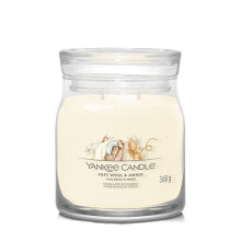 Aromatic candle Signature glass medium Soft Wool & Amber 368 g
