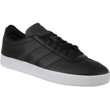Мужские кроссовки Мужские кроссовки повседневные черные кожаные низкие демисезонные Adidas VL Court 2.0 M B43816 shoes