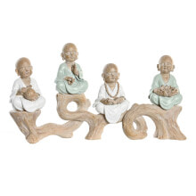 Decorative Figure DKD Home Decor 34,5 x 9 x 18,5 cm Multicolour Monk Oriental