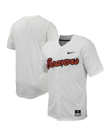 Nike men's White Oregon State Beavers Replica Full-Button Baseball Jersey