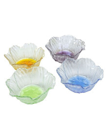 Classic Touch dessert Bowls With Assorted Colors, Set Of 4
