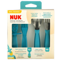 NUK, Детские столовые приборы, набор посуды, для детей от 18 месяцев, 3 шт.
