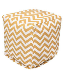 Majestic Home Goods chevron Ottoman Pouf Cube with Removable Cover 17