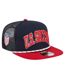 Купить мужские головные уборы New Era: Men's Navy USMNT Throwback Golfer Snapback Hat