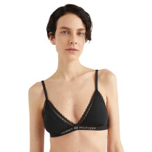 TOMMY HILFIGER Tonal Logo Lace Unlined Triangle Bra