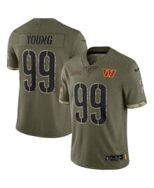 Nike men's Chase Young Olive Washington Commanders 2022 Salute To Service Limited Jersey