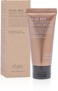 Beruhigende und stärkende Gesichtscreme mit Schneckenextrakt und Bienengift - Benton Snail Bee High Content Steam Cream