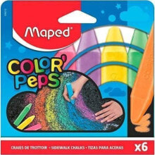 Пастель и мелки для рисования для детей Maped Kreda chodnikowa Colorpeps 6 kolorów