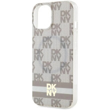 DKNY Dkhmp15Mhcptse iPhone 15 Plus14 Plus 6.7 Bezowy Iml Checke Mono Pattern&Printed Stripes phone case