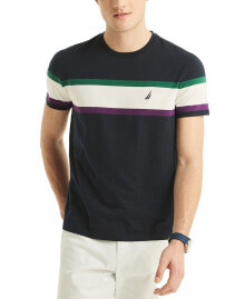 Купить мужские футболки и майки Nautica: Men's Classic-Fit Colorblocked Stripe T-Shirt