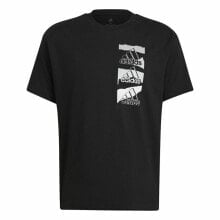 Men’s Short Sleeve T-Shirt Adidas Essentials Brandlove Black