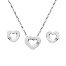 Ювелирные колье amulets SS136 silver jewelry set (necklace, earrings)