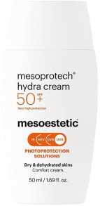 Feuchtigkeitsspendende Sonnenschutzcreme für das Gesicht SPF 50+ - Mesoestetic Mesoprotech Hydra Cream SPF 50+