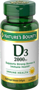 Витамин D nature's Bounty Super Strength D3 - Витамин D3 - 2000 МЕ - 100 капсул