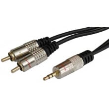 EUROCONNEX 0651-5 Jack To 1x2 rca cable 5 m 3.5 mm