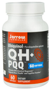 Коэнзим Q10 Jarrow Formulas QH-absorb PQQ Комплекс с убихинолом и пирролохинолинхином для антиоксидантной поддержки 60 гелевых капсул