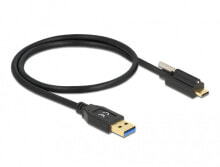Delock 84025 - 0.5 m - USB 3.2 Gen 2 type-A - USB C - USB 3.2 Gen 2 (3.1 Gen 2) - 10000 Mbit/s - Black