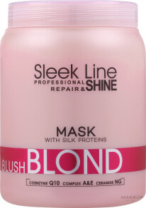 Maske für rosa Farbtöne für blondes, aufgehelltes und graues Haar - Stapiz Sleek Line Blush Blond Mask