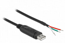 DeLOCK 63497 кабель последовательной связи Черный 0,5 m USB 2.0 RS-232