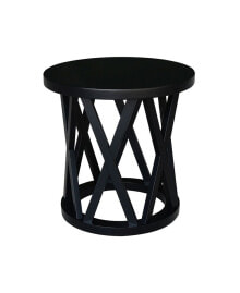 International Concepts round Ceylon End Table