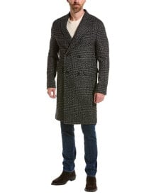 The Kooples Wool-Blend Trench Coat Men's Grey 44 купить онлайн