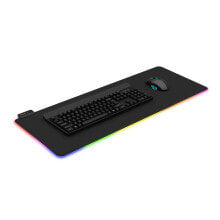 Inter Sales Denver MPL-250 - Black - Monochromatic - USB powered - Multi - Non-slip base - Gaming mouse pad