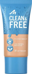 Купить тональные средства для лица Manhattan Cosmetics: Foundation Clean & Free Skin Tint Soft Porcelain 30, 30 ml