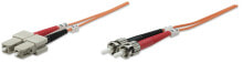 Кабели и разъемы для аудио- и видеотехники Intellinet 3.0m ST-SC M/M волоконно-оптический кабель 3 m OM2 Оранжевый 470124