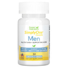 SimplyOne, Men’s Multivitamin + Supporting Herbs, Wild-Berry, 30 Chewable Tablets