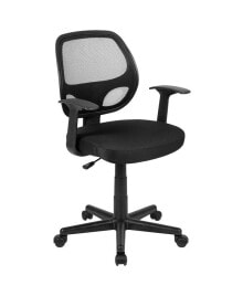 EMMA+OLIVER mid-Back Mesh Swivel Ergonomic Task Office Chair - Arms